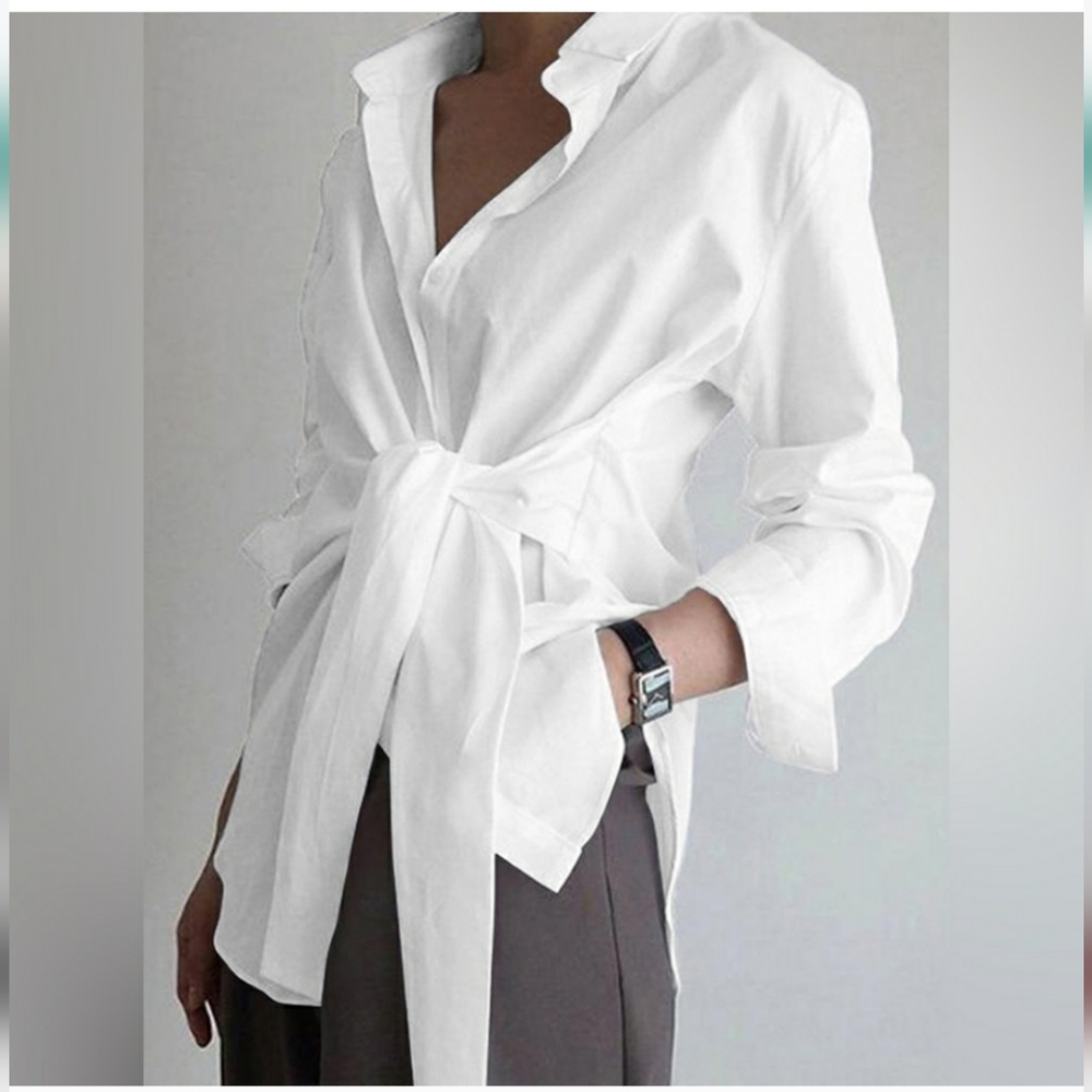 Commense White Button Down Shirt